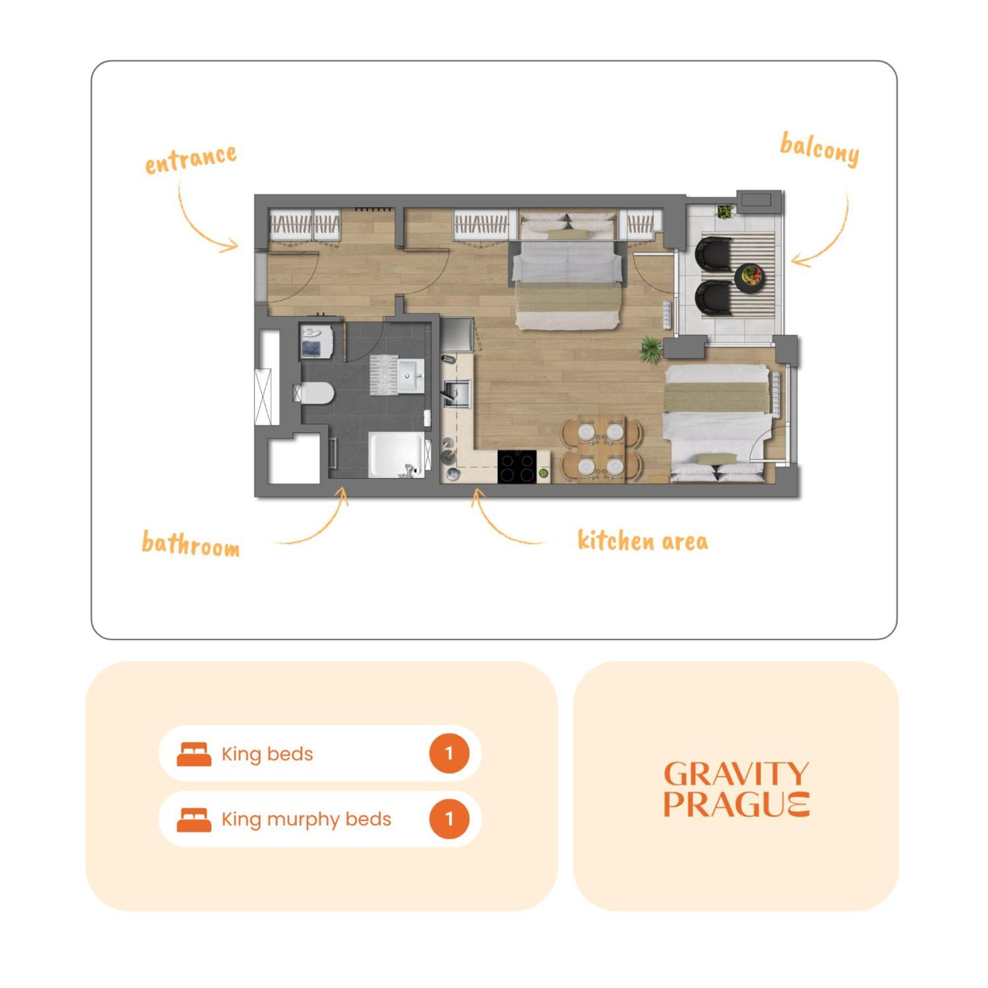 Yellow Apartment - Balcony, Free Parking, By Gravity 프라하 외부 사진
